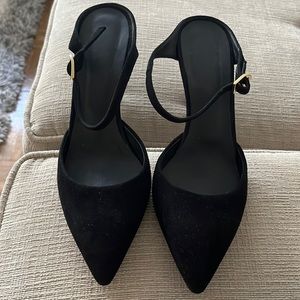 Black suede Theory heels size 37